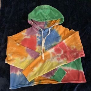 Rainbow Tie-Dye Crop Top